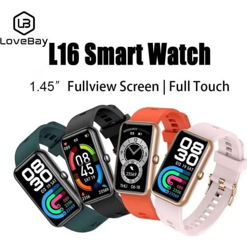 LOVEBAY L16 Smart Watch Fullview Screen Smartband 1.45inch Full Touch SmartWatch Bluetooth Fitness Tracker Sport Watch PK BAND 6