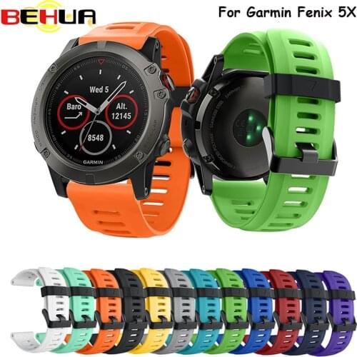 Replacement Silicagel watchband Soft Band Strap wrist watch Band strap bracelet for Garmin Fenix 3 5x Smart Watch Silicone strap