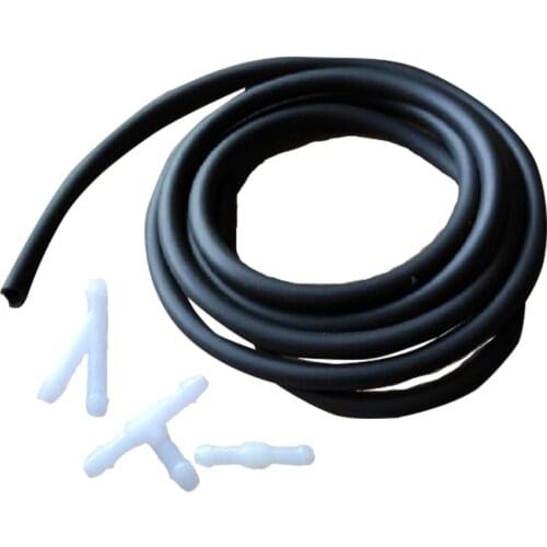 4 Pcs 150cm Windscreen Wipers Rubber Hose Kit Glass Water Nozzle Pipe With 3 Pcs White Connectors Universal Vehicle Accessories