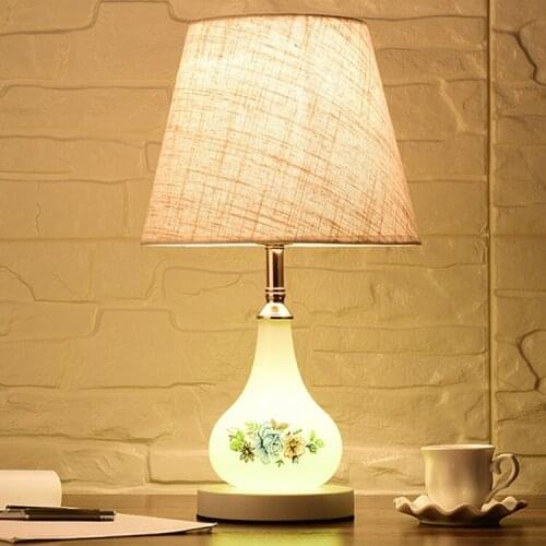 Glass desk lamp bedroom bedside personality creativity modern household glass desk lamp wedding feeding led small night lamp
