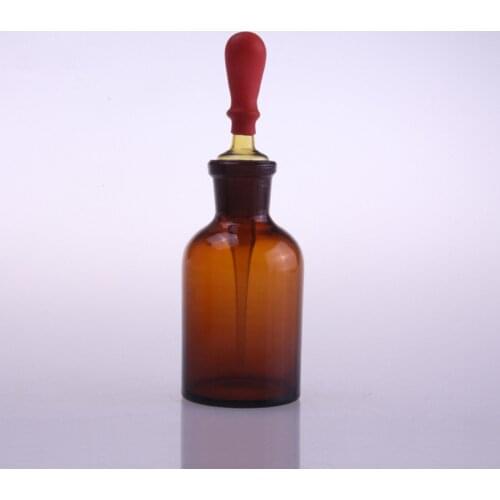 125ml Glass Amber Dropper Bottle Drop Reagent Flask Lab Chemistry Glassware
