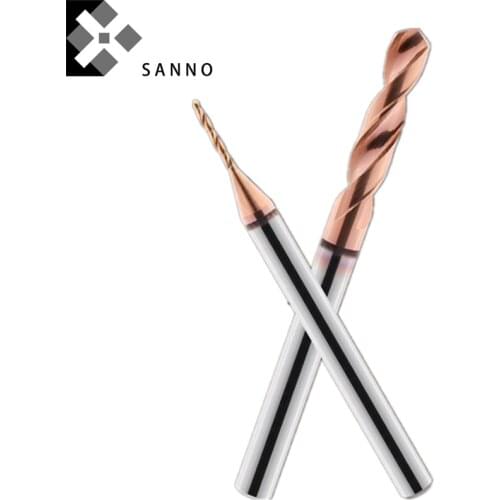 5pcs/lot 4mm Shank tungsten steel drill bit 0.3mm - 4mm micro cnc carbide drilling tool for Al & Cu, cast iron, stainless steel