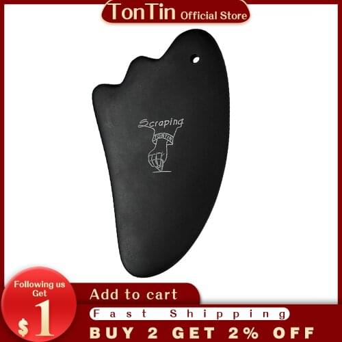 Tontin Therapy Bian Stone Needle Black Color Triangle shape Face-lift Back detox Dredge meridians Neck lymph Tool