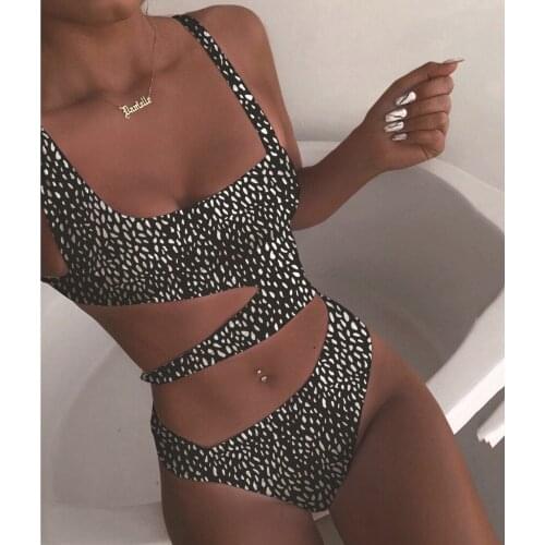 #Z45 New Leopard push up Sexy swimsuit women Neon swimwear 2020 female New bathing suit Brazilian bathers biquini Mujer