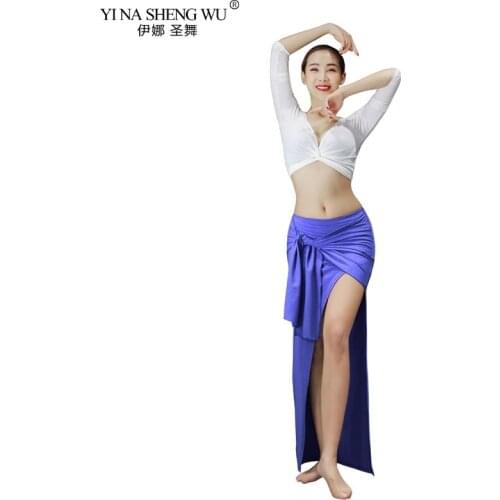 Women Belly Dance Costume Set Irregular Modal Top+Skirt Clothing Practice Class Wear Oriental Dance Girls Clothing For Female