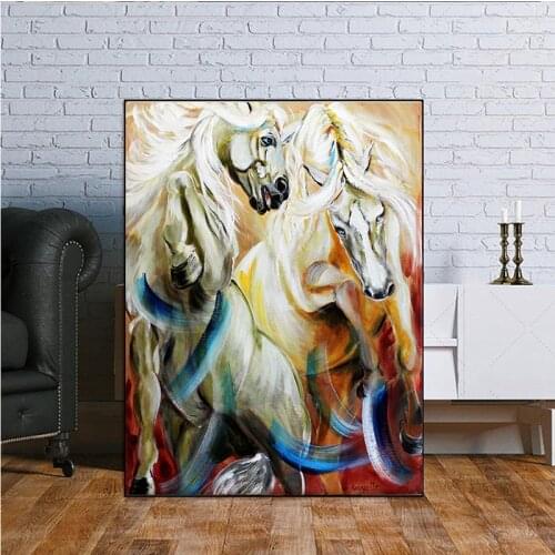 Canvas Painting Animal Running Horse Canvas Poster Print for Living Room Home Decoration No Frame