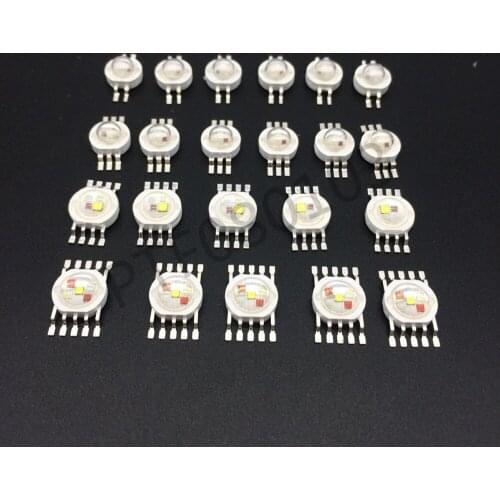 10pcs RGBW (RGB+W+Y+UV) 6W,9W,12W,15W,21W LED Lamp Emitter Diodes For Stage Lighting High Power LED 45mil Epistar LED Chip
