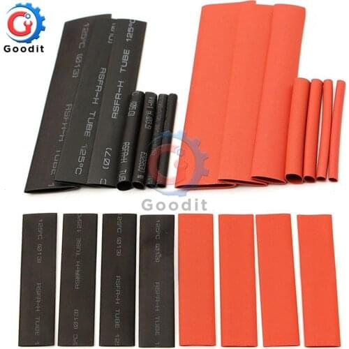 127pcs/lot Assorted Polyolefin Heat Shrink Tubing Tube Cable Sleeves Wrap Wire Set Insulated Shrinkable Tube Assortment Kit