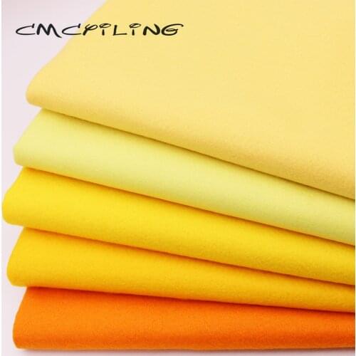 CMCYILING 5 Pcs/Lot,45*55cm Patchwork Soft Felt Fabric For Needlework DIY Sewing Dolls Crafts Polyester Cloth