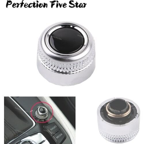 8T0919070A MMI Multi Media Volume Control Rotary Knob Cover Chrome For Audi A4 B8 A5 Q5 2009 2010 2011 2012 2015