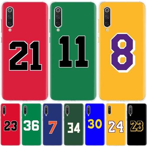 Basketball 23 24 Number Silicon Phone Case For Xiaomi Redmi Note 10 9 8 9S 8T 7 6 5 6A 7A 8A 9A 9C Pro Customized Cover Coque
