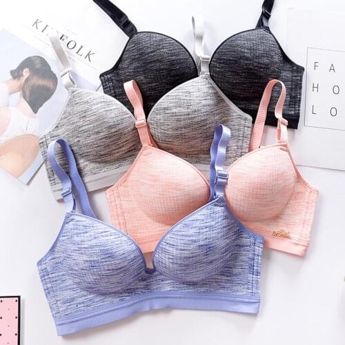 Seamless push up bra women big size soft sleep bra one piece Vest Underwear Soft Padded Bra For lady small chest bra 32-38 AB