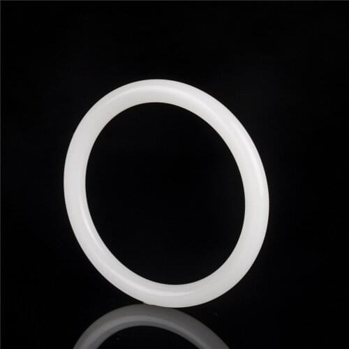 Natural White Jade Bangle Bracelet Hand-Carved Lady Charm Jewelry Fashion Accessories for Men Women Round Bangle Friend