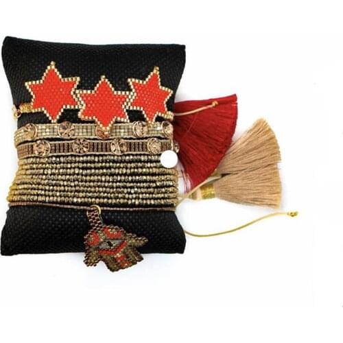 ZHONGVI Star Pattern Bracelets Women Fatima Hamsa Hand Miyuki Bracelet Jewelry Pulsera 2021 Friends Gift Jewellery Wholesale