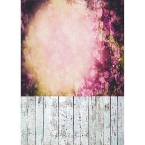 Purple Flowers Flare Gradient Bokeh Photography Background Vinyl Cloth Backdrop for Children Baby Lovers Photoshoot Fond Photo