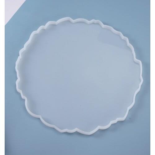 1 PCS Translucent Irregular Lace Coasters Silicone Mold DIY Jewelry Making Tool Moulds UV Epoxy Resin Decorative Craft Wholesale