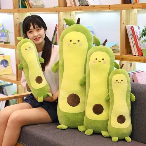 55/70/90cm Lovely Avocado Toy Plush Cushion Cute Fruit Pillow Stuffed Baby Toys for Children Adult Home Decoration Dropshipping
