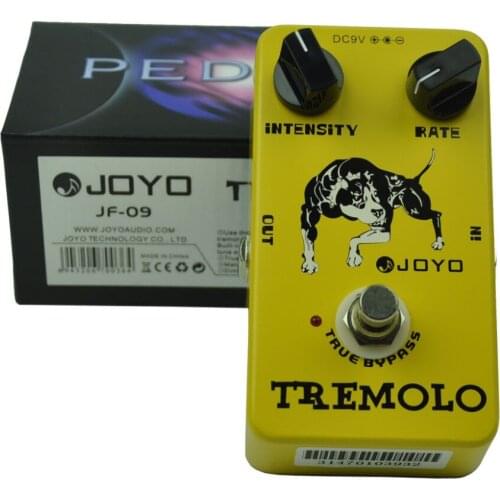 JOYO JF-09 Tremolo Guitar Effect Pedal True Bypass Rate Intensity Knobs