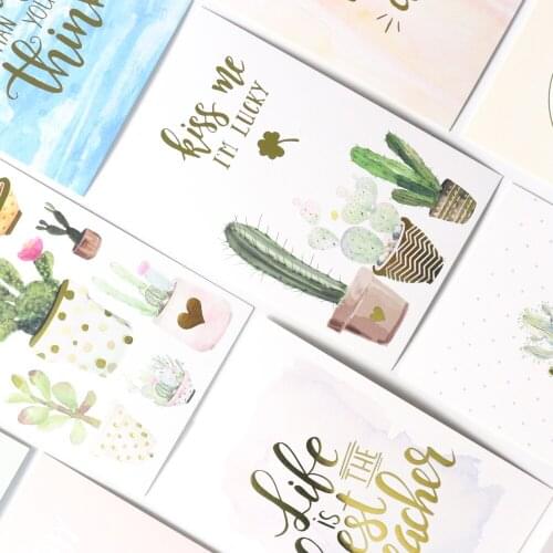 Stationery Office cactus Fresh Dividers Page Separator w48,fine School Creative Page board Dividers Student Supply Notebook