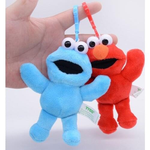Sesame Street Elmo Cookie Monster Toy Doll Keychian