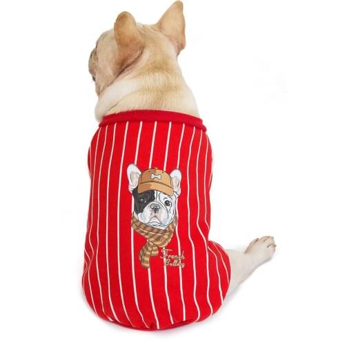 Fashion Striped Pet Dog Hoodie Sweater for Big Dogs French Bulldog Yorkies Chihuahua Warm Vest Clothing Apparel Hot Sale
