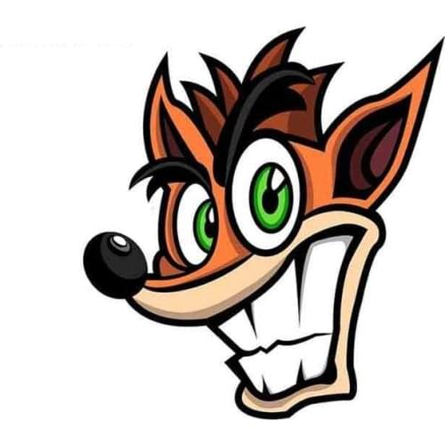 Personality Crash Bandicoot Car Stickers and Decals Repair Sticker Creative Sticker Suitable for GTR EVO Decoration Apply To Car