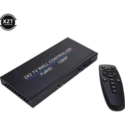 2X2 Video Wall Controller 1 HDMI Input 4 HDMI Output 2X1/3X1/4X1/1X2/1X3/1X4 TV Processor Images Stitching US UK EU Plug