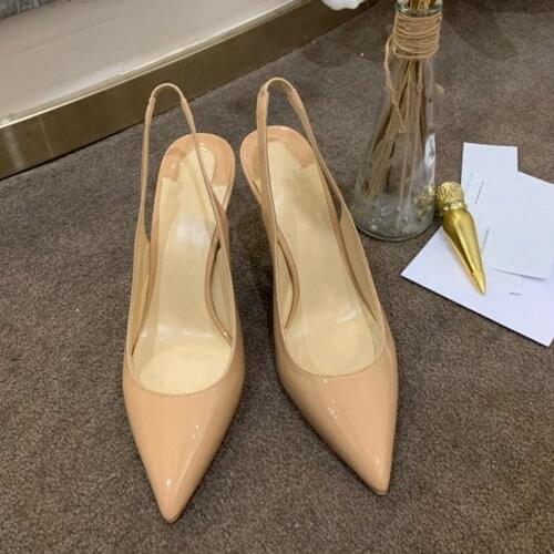 Womens Shoes New Fashion Ladies Pumps Genuine Leather Casual Shoes Thin Heels Party Pumps Luxury Designer Dress Shoes Size34-41