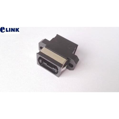 10pcs MTP MPO fiber adapter UP DOWN SM MM black optical fiber coupler MPO UPC ftth connector one body best quality factory ELINK