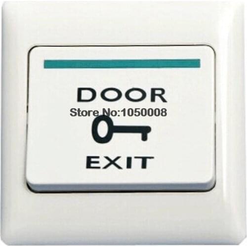 Plastic White Push Door Release Exit Button Switch for Door Access Control system E6 model Press to open the door