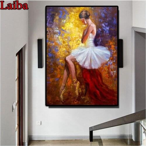 Full round square diamond embroidery abstract dancer girl Diy diamond painting stitch cross mosaic picture rhinestone home art