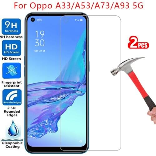 Tempered glass screen protector for oppo a33 a53s a53 a73 a93 5g case cover on a 33 53 s 53s 73 93 protective phone coque bag 9h
