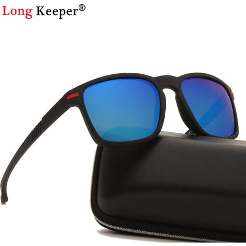 Luxury Square Polarized Sunglasses Men Driving Blue Mirror Lens Classic Unisex Sun Glasses 2020 Trends Women Shades UV400