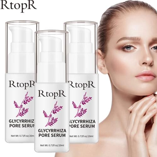 RtopR 3PCS Glycyrrhiza Repair Serum Shrink Face Pore Oil Control Anti Wrinkle Whitening Cream Effectively eliminate acne marks