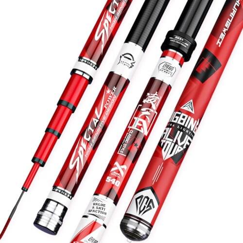 2.7M-10M Fishing Rod Hand Pole 18/19 Tune Carbon 4H 5H 6H Super Hard Carp Catfish Fishing Peche Vara De Pesca Spinning Canne