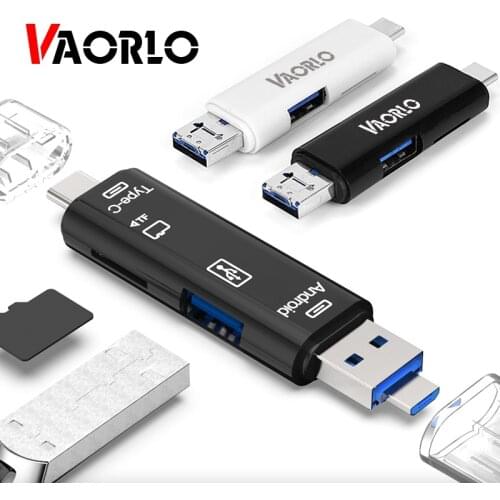 VAORLO Usb 3.1 Card Reader High Speed SD TF Micro SD Card Reader Type C USB C Micro USB Memory OTG Card Reader For Laptop PC
