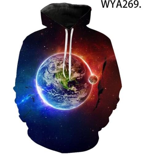Universe Big Bang Print Fleece Pullover Hoodies Sweatshirts Men Casual Hooded Hoodie Hip Hop Streetwear Fashion Tops Anime Rock