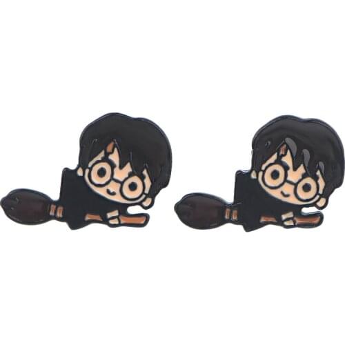 ZF1965 1pairmovie Magician Wizard Cartoon Shape Ear Stud Earrings For Women Girls Earrings Fashion Accessories Jewelry