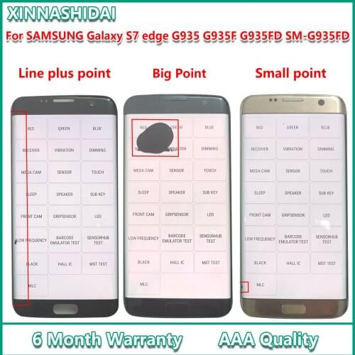 LCD For SAMSUNG Galaxy S7 edge G935 G935F G935FD SM-G935FD Display Touch Screen Digitizer Assembly Replacement With Black dots