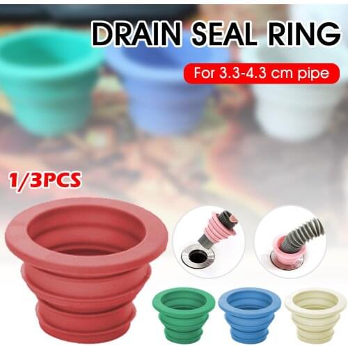 1pc/3pcs Pipeline Deodorant Silicone Ring Washer Tank Sewer Drain Seal Plug Pest Control Dropshipping/Wholesale