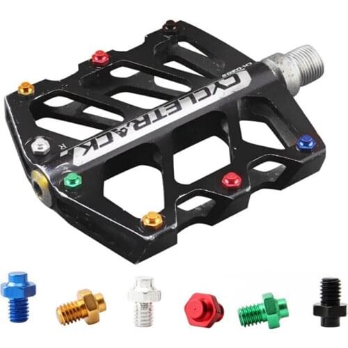 10 PCS Anti-Slip Bicycle Pedal Bolt Pedal Fixed Studs Aluminum Alloy Mountain Bike Screws M4 Pedal Anti-Slip Screws