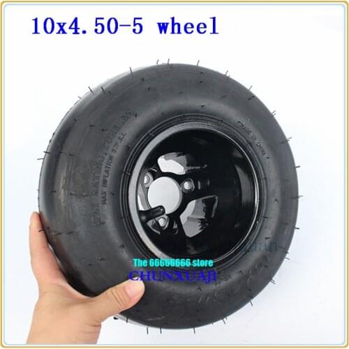 Go Kart Tires and Rims 10x4.50-5 Front wheels 5 inches Go Kart ATV UTV Buggy Quad Wheel hub rim and tyres Sets