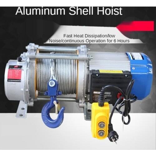 30M Crane Hoist 220V/380V Electric Cable Hoist Lifting Wire Hanging Crane Aluminum Shell Household Mini Electric Lifting Hoist