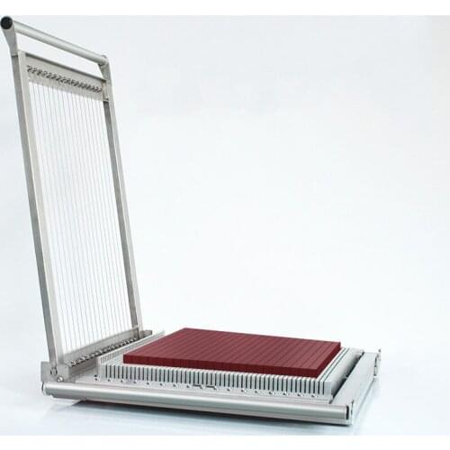 400*400mm working area chocolate block cutter machine/double cutting for chocolate/soft chocolate cutting machines