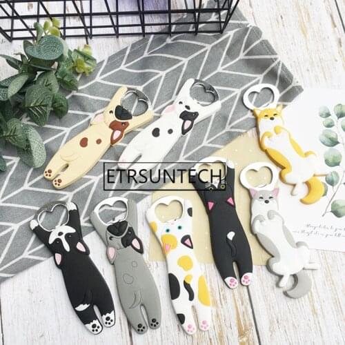 50pcs Cute Cartoon Animal Beer Bottle Opener Can Remover Fridge Magnet For Kids Message Holder Home Decor