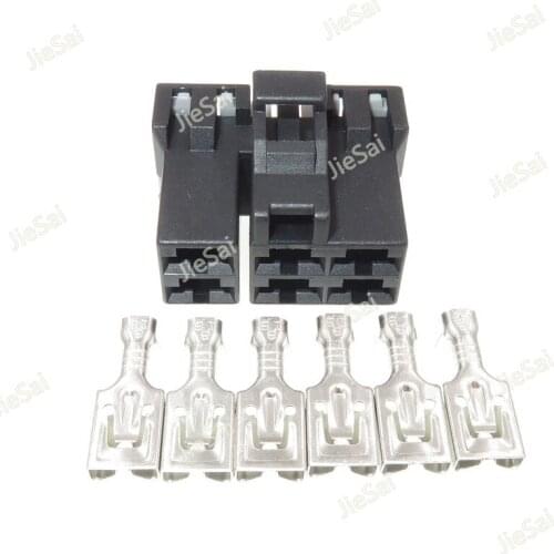 6 Pin 7123-6366-30 6.3mm Car Auto Female Electrical Wiring Cable Connector