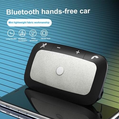 Multipoint Connection Car Speaker Sun Visor Wireless Bluetooth-compatible Handsfree Car Kit MP3 Music Player For IPhone Android
