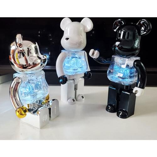 Bearbricklys 400% 28cm Colorful Beads 2G Pvc Action Figures Blocks Bear Dolls Decoration Models Friends Toys Christmas Gifts Kaw