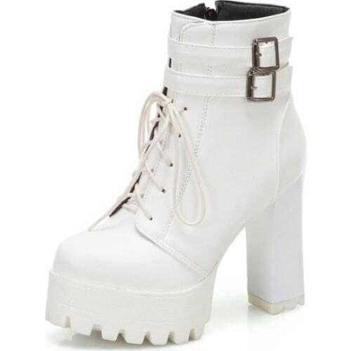 Big SizeLace up boots boots women shoes ankle boots for women ladies boots shoes woman winter