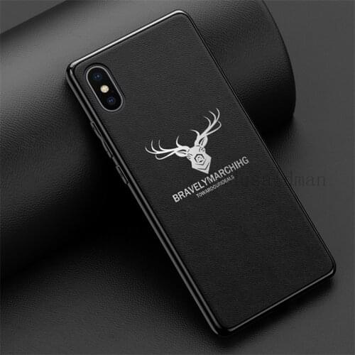 Classic Plain Leather Case For iPhone 12 11 Pro 6 6s 7 8 Plus X XR Xs Max 12 mini SE 2020 Soft Pure 3D Embossed Deer Back Cover